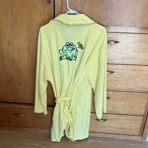Source Unknown Yellow Frog Kids Pajama Robe